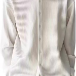 Men White Pleated Textured Casual Shirt with Relaxed Fit Design