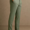 Men’s Sage Green Slim Fit Formal Trousers for Office & Party Wear
